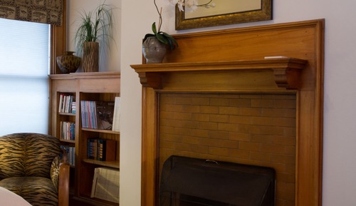 Room, 1 Queen Bed, Fireplace, Corner (Foster Room with Steam Shower)