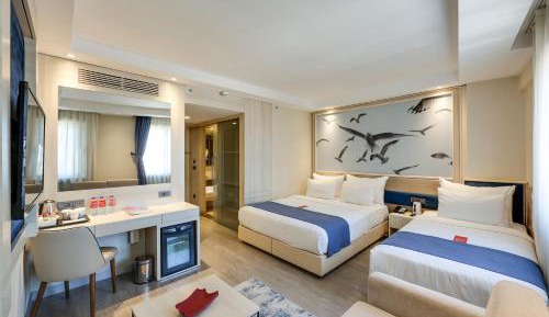 Family Room with One Double Bed, One Single Bed and Sofa Bed