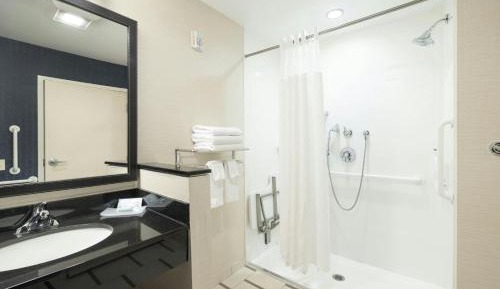 King Studio with Sofa Bed and Roll-in Shower - Mobility and Hearing Accessible