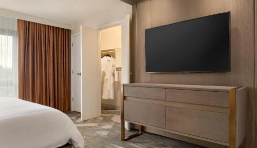 Club Level Executive King Suite with Sofa Bed - Mobility and Hearing Accessible with Roll-in Shower