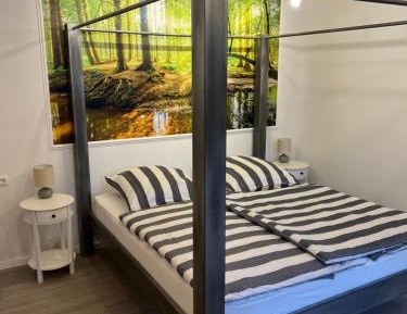 Loft with balcony and sauna and fairytale garden