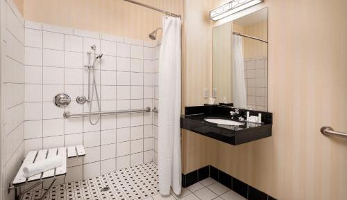 Queen Studio with Sofa Bed and Roll-in Shower - Mobility Accessible