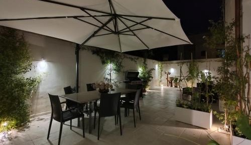 Deluxe One-Bedroom Apartment with Garden View