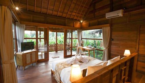 Wooden Deluxe With Rice Field View 