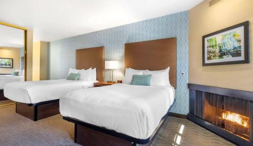 Double Room with Two Double Beds and Fireplace - Non-Smoking
