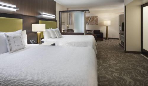 Larger Queen Suite with Two Queen Beds and Sofa Bed