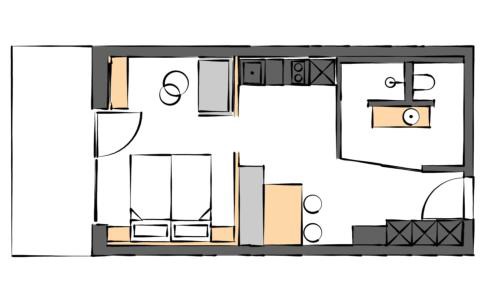 Studio with Balcony