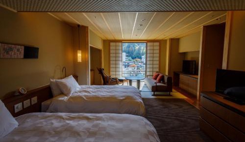 Modern Japanese-Style Room with Open-Air Bath - Non-Smoking (Kinsen) Meal Provided at Restaurant
