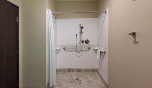 1 King Bed, Mobility/Hearing Accessible Studio Suite, Roll-In Shower, No Smoking