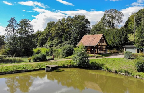 Lembach House | The Domaine du Pêcheur enamel. In the heart of the Northern Vosges, with private pond.