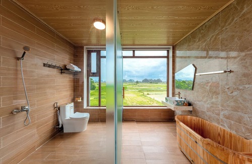 Ninh Binh House | Trang An Ao Dai Homestay - Double room with field view and bathtub - Hoa Lu room