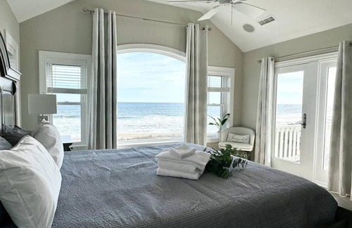 Corolla House | Ocean Front + Sound Views in Pine Island! Saltwater Pool & Direct Beach Access
