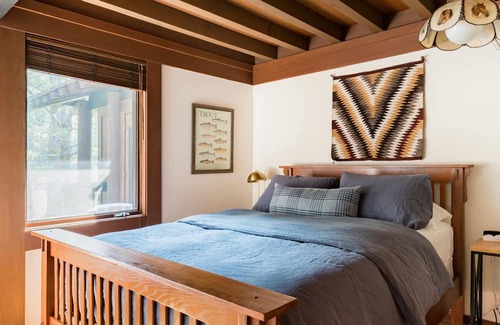 Olympic Valley House | One of a kind architectural gem! Riverfront redwood home sits on Truckee River.