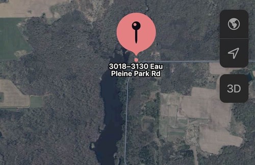 Mosinee House | Waterside Campsite with camper. Pet friendly!