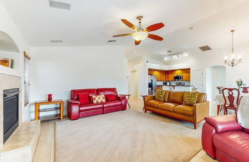 Laveen Village House | Water view desert stay with putt putt, enclosed yard, fireplace, streaming, & AC