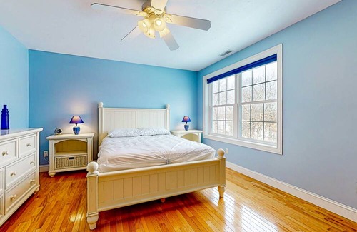 Pine River Pond House | Quiet charmer with lake views, large deck, grill, fully stocked kitchen, & W/D