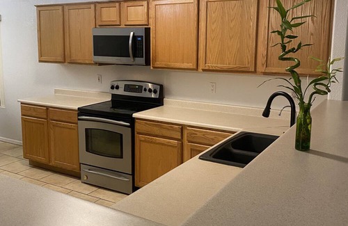 Sheely Farms House | The house features ample living space, providing enough room for relaxation