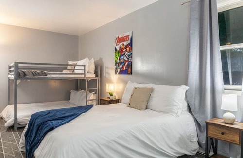 Front Park Apartment | This stylish yet cozy, two bed one bath space is perfect for solo and group trips