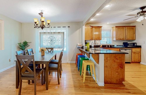 Seneca House | Dog-friendly home near Clemson with tree-lined yard, patio & deck