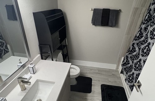 East Forest Apartment | Cozy LED Getaway 10 mins from Downtown Charlotte. 2 King Sized Beds 2 Full Bath.