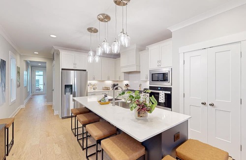 Apex House | Art-filled home near downtown with open layout & fireplace - dog-friendly