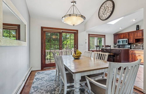 West Islip House | Relax in Style: Heated Pool, Golf Area, Gym & 2 Offices at Luxury Home
