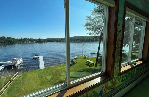 Shutesbury House | 3-br Lakefront Oasis in Shutesbury with AC & fireplace. 180-degree views!