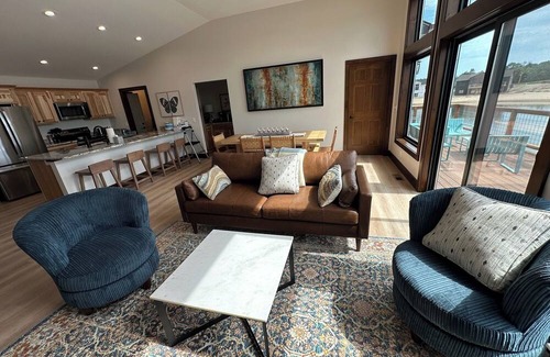 New Lisbon House | New Lakefront Escape, fall campfires, Game Room