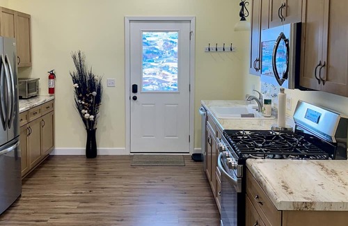 Cadillac Cottage | Destination Leisure – Cottage B, 2BR Next to Mitchell State Park Campground