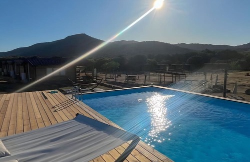 Occhiatana Apartment | 'Les Chalets De Tesa' with Mountain View, Wi-Fi and Air Conditioning