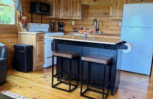 Delevan Cabin | Quiet Secluded Hilltop Log Cabin on a Gravel Road