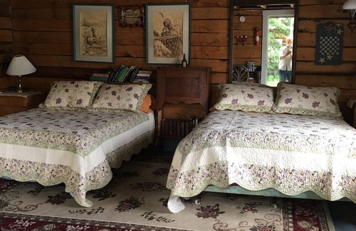 Tagish Resort | Private Cabin w/deck. 1 queen bed with opulent linens and comfort!