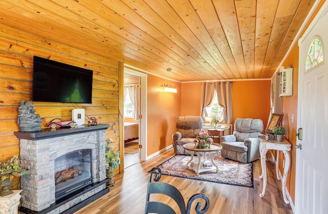 Cozy Water Valley Home w/ Yard & Fire Pit!