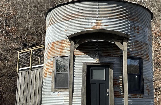 Grain bin turned into tiny home. Bin there, Done that!
