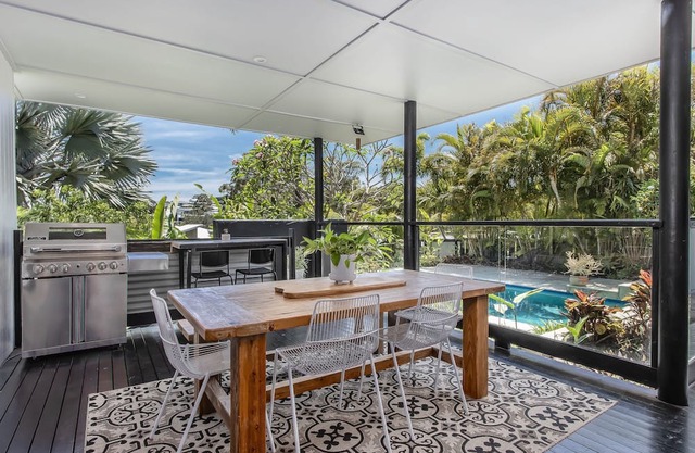 Escape to your own tropical oasis with this stunning retreat-style home boasting 4 large bedrooms, all with fans and robes, and 3 bathrooms.