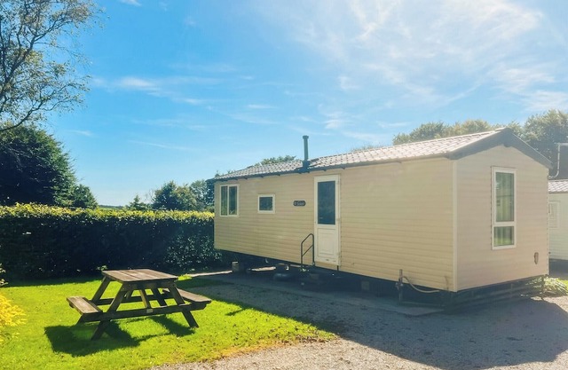 Good quality, modern family caravan with one double and one twin.