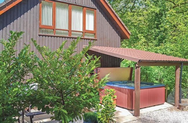 Luxury lodge residing at the top of the wooded valley.