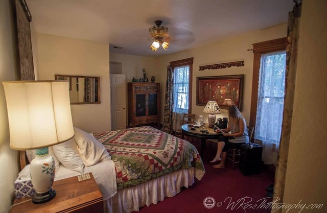 Spacious upstairs queen room in small historic hotel near Arizona's Gila River.