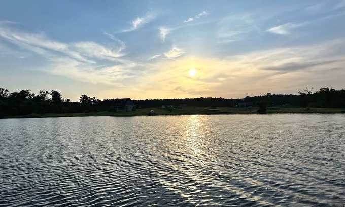 Negreet House | RV Cover with entertaining patio and additional storage area at Toledo Bend Lake