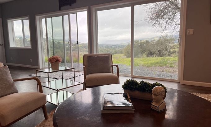 Santa Rosa Cottage | Cozy two bedroom modern retreat with valley views on a flower farm!