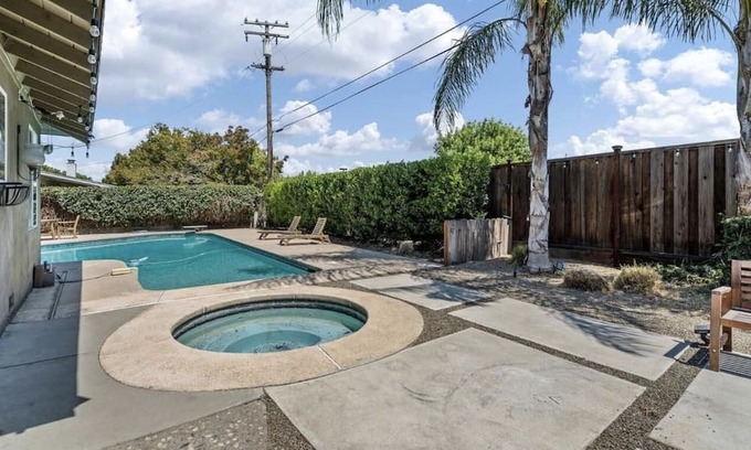 Modesto House | Spacious Home in the City with pool and spa