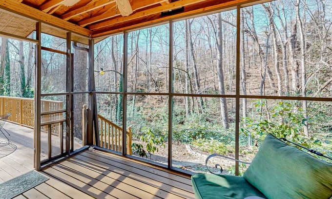 Seneca House | Dog-friendly home near Clemson with tree-lined yard, patio & deck