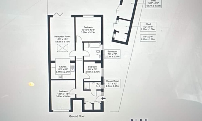 Fryent Apartment | Modern 3 Bed room Apartment with 4 Beds and 2 Full Bathrooms - Sleeps 6