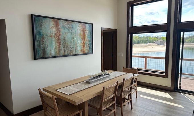 New Lisbon House | New Lakefront Escape, fall campfires, Game Room