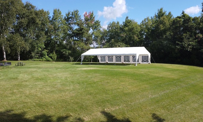 Durham Region RV Rental | Spacious 20’x40’ Party Tent on 22-Acre Hilltop—Perfect for Events & Gatherings