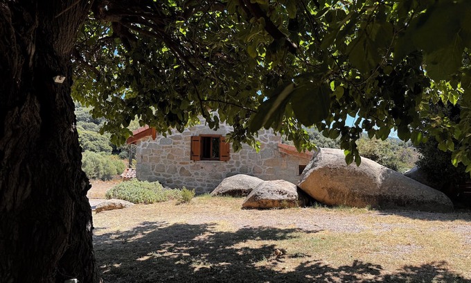Grosseto-Prugna Ski Chalet | Authentic stone Caseddu in Porticcio with sea view